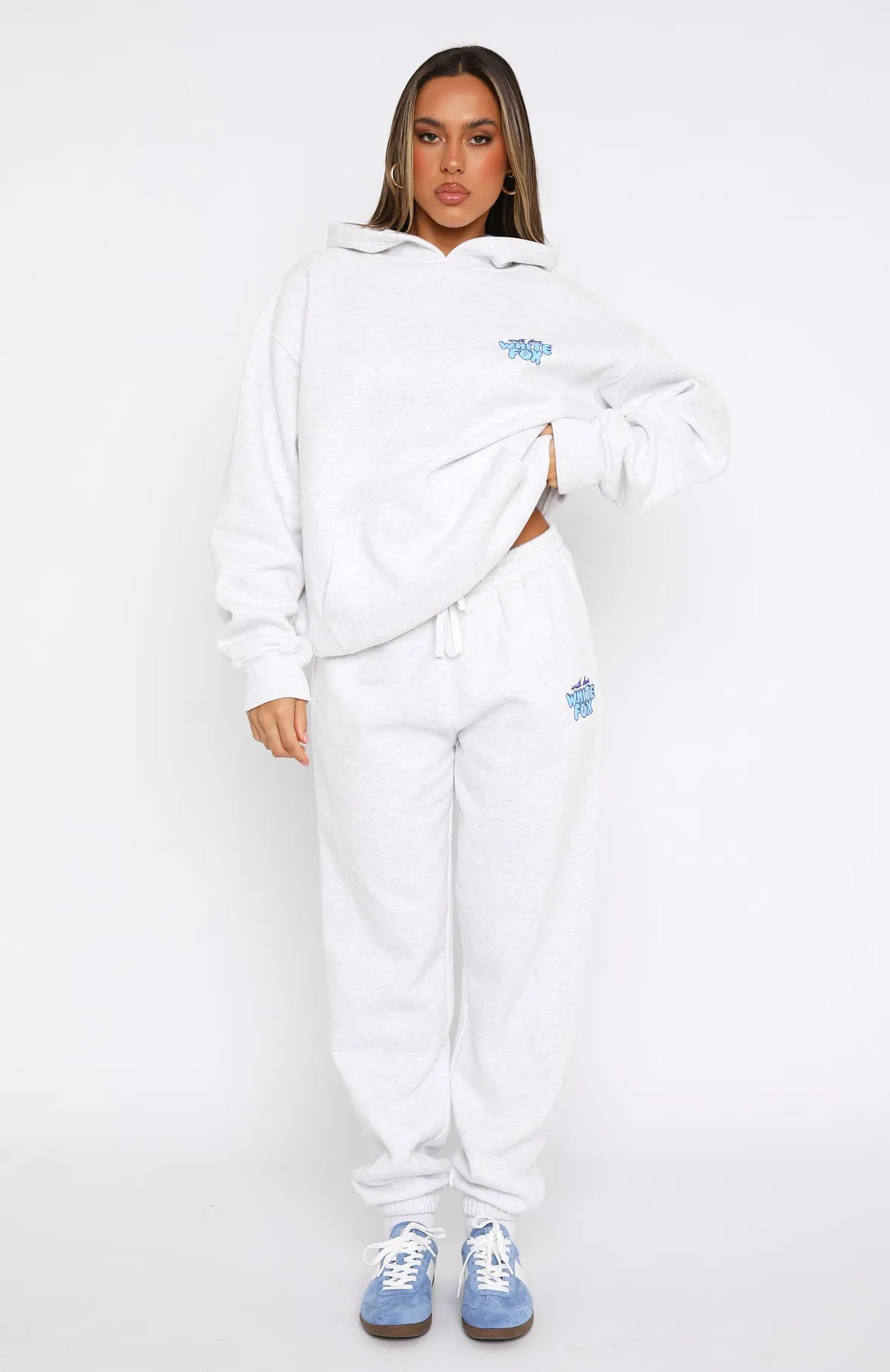 Elegant Waist With Love Always Sweatpants Grey Marle