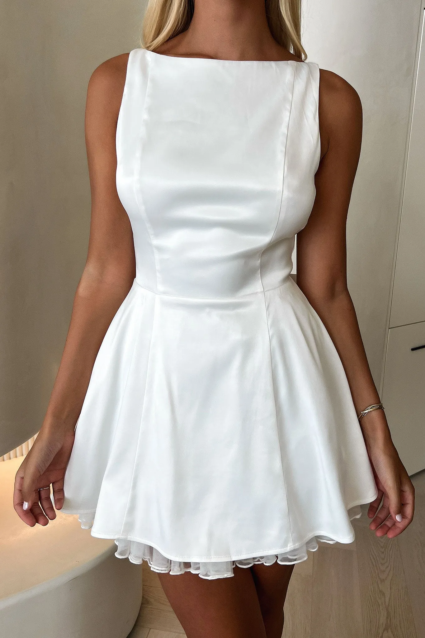 Elodie Dress - White Diamond Glow