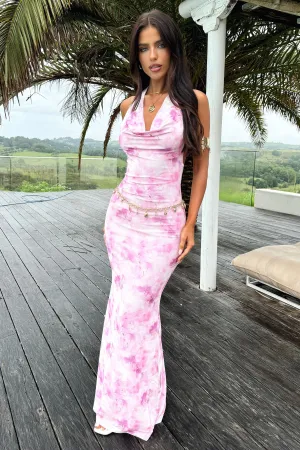 Elegant dress for brunch Lainey Maxi Dress - Pink Floral