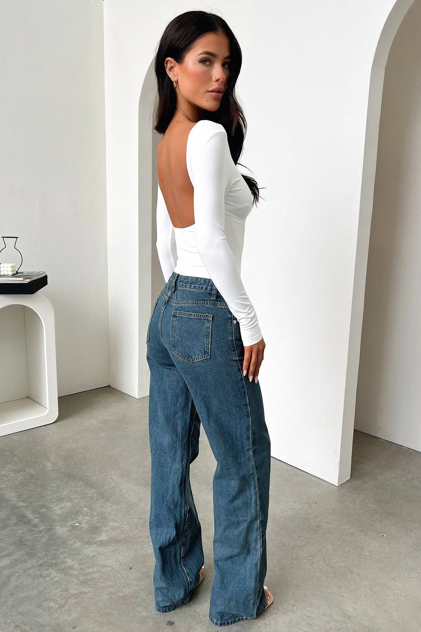 Eve Bodysuit - White Zipper - Front
