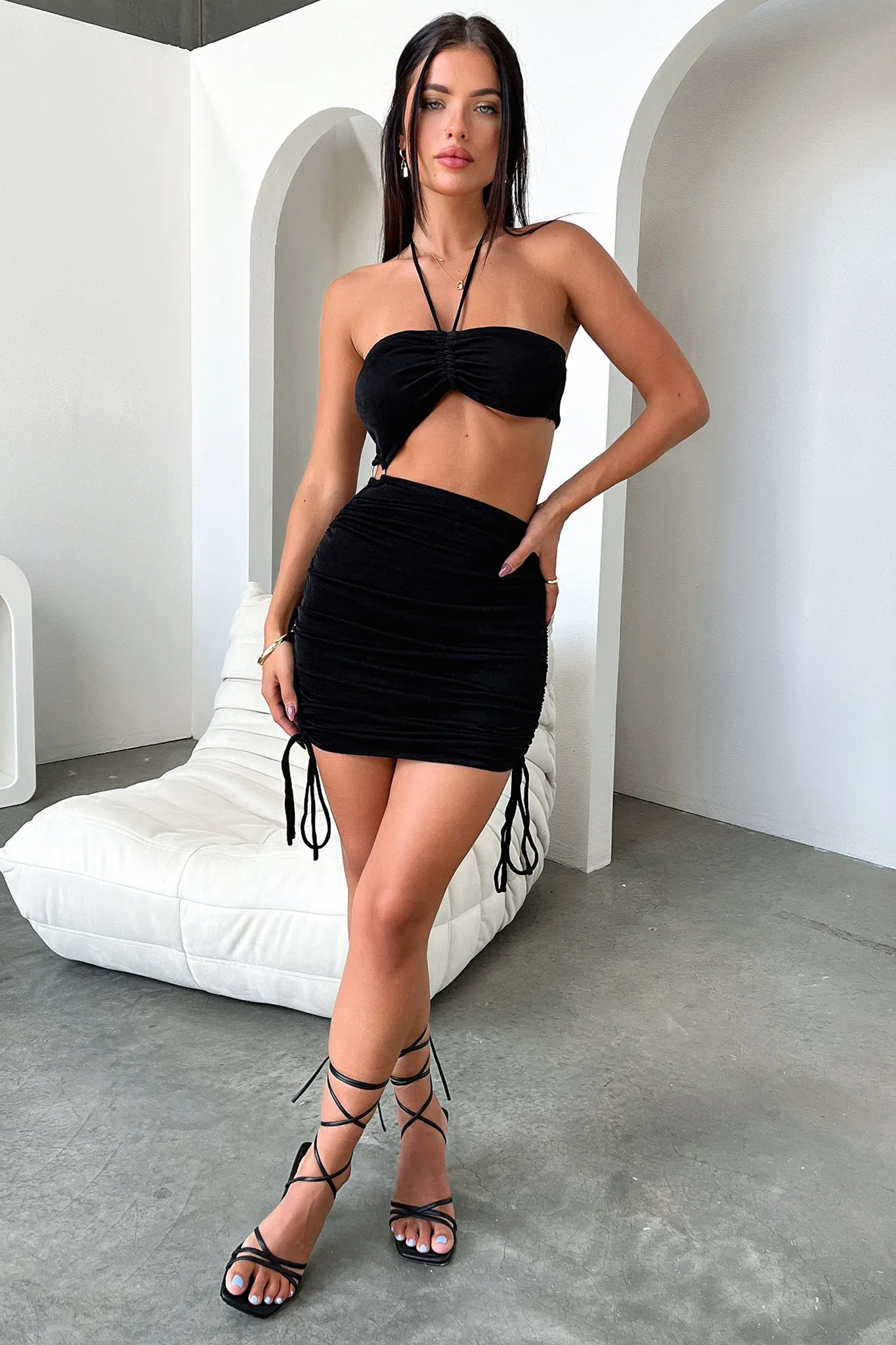 Evening Soire Simona Dress - Black