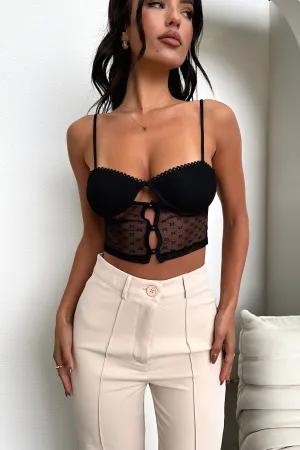 metal material Kacey Crop - Black