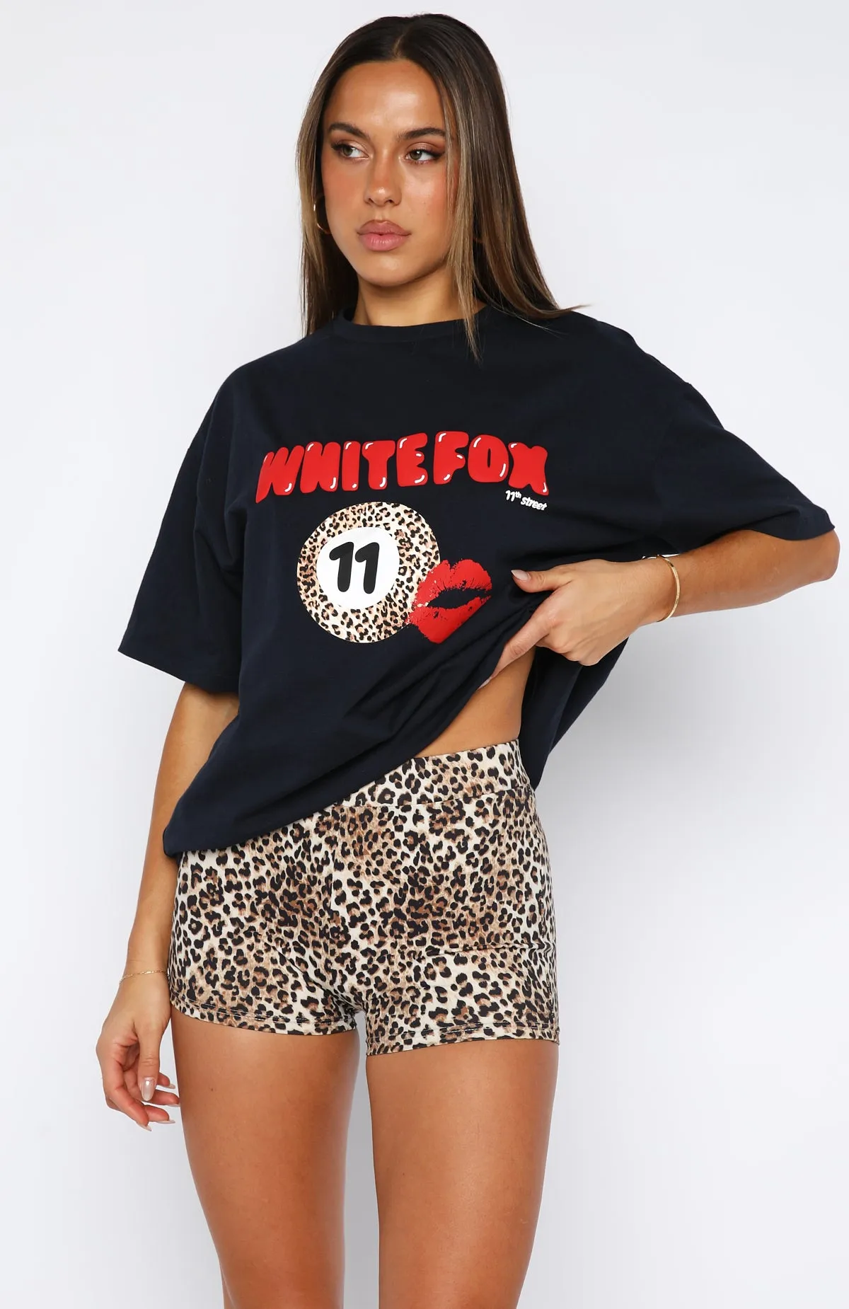 Excellent for Skydiving 11th Street She's So Lucky Bike Shorts Leopard Splice
