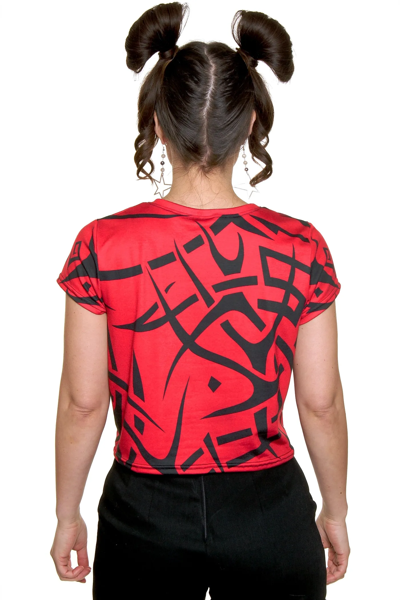 Fang Loose Crop Top Office Appropriate
