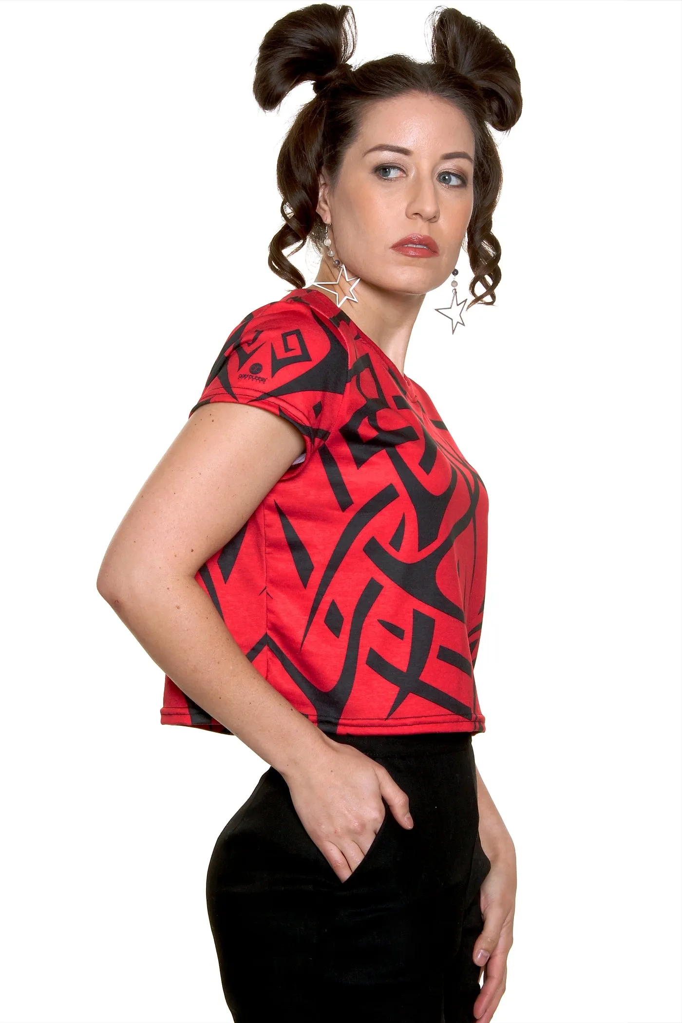 Fang Loose Crop Top Office Appropriate