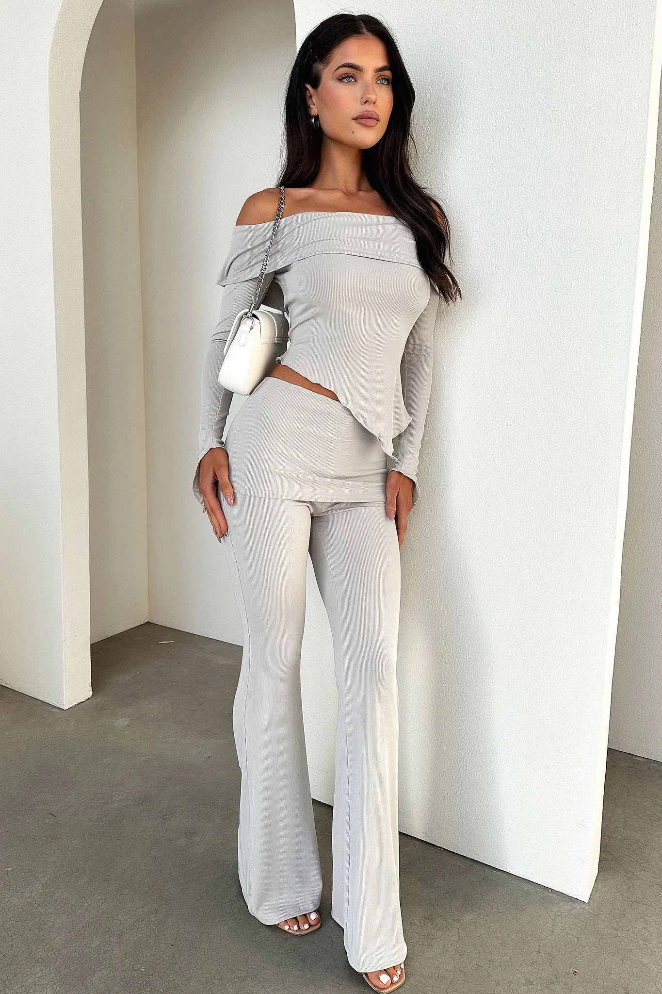 Feminine Fit Aniston Pants - Grey