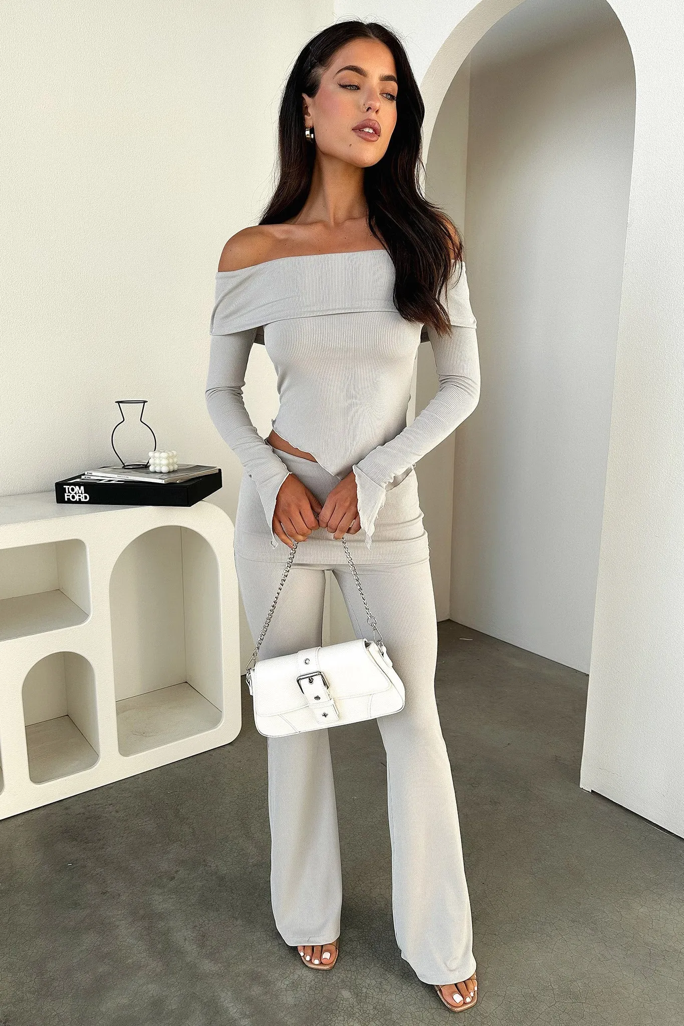 Feminine Fit Aniston Pants - Grey