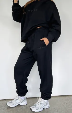 Trendy Style Stay Lifted Sweatpants Black