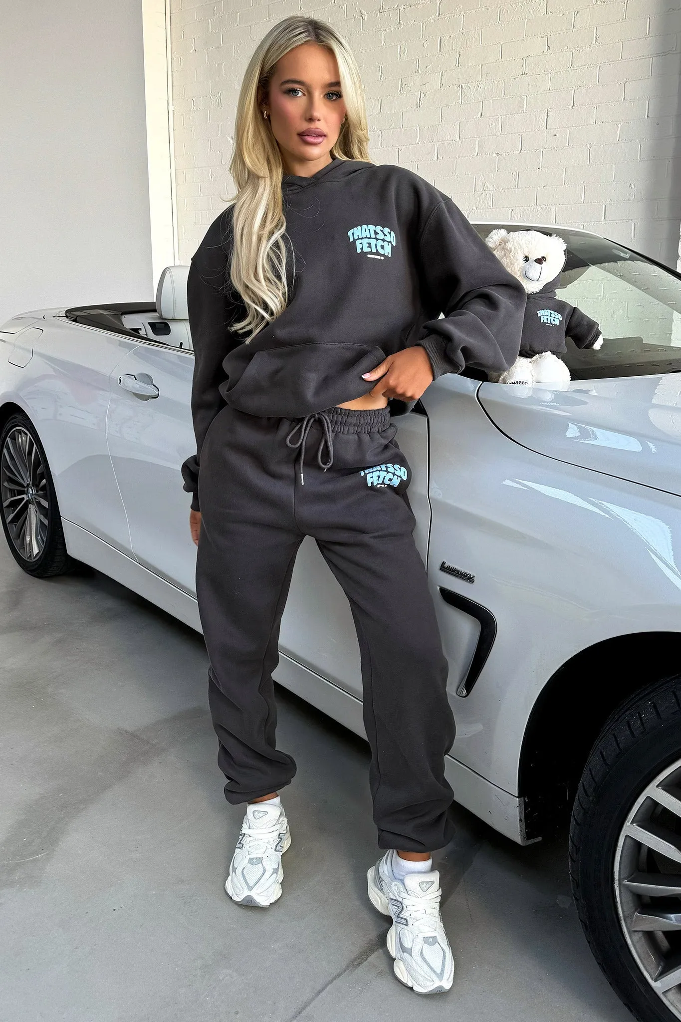 Flattering Waist Series 5 Sweatpants - Charcoal/Blue
