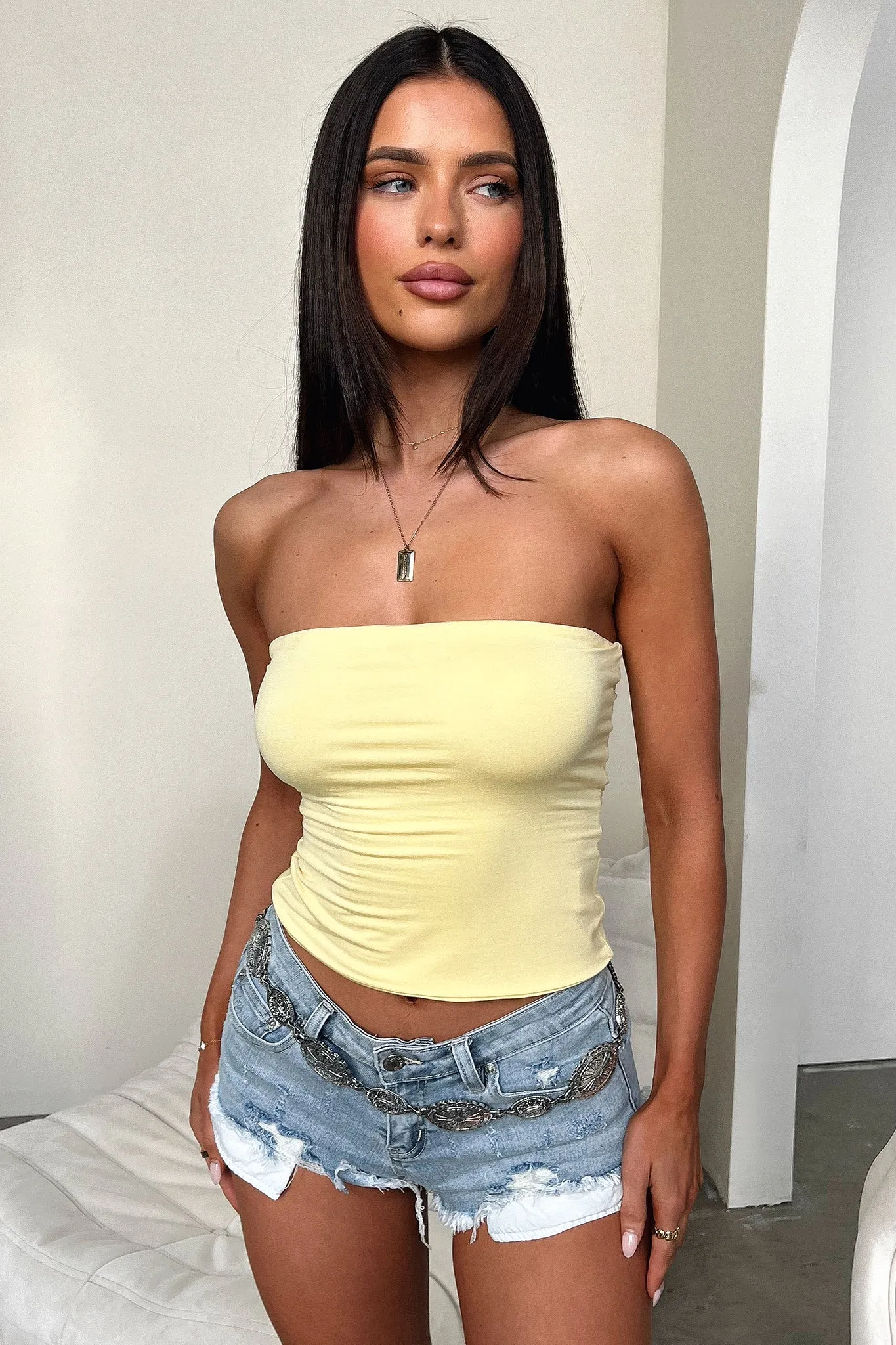 Myah Bandeau Top - Yellow suitable for beginners Coordination