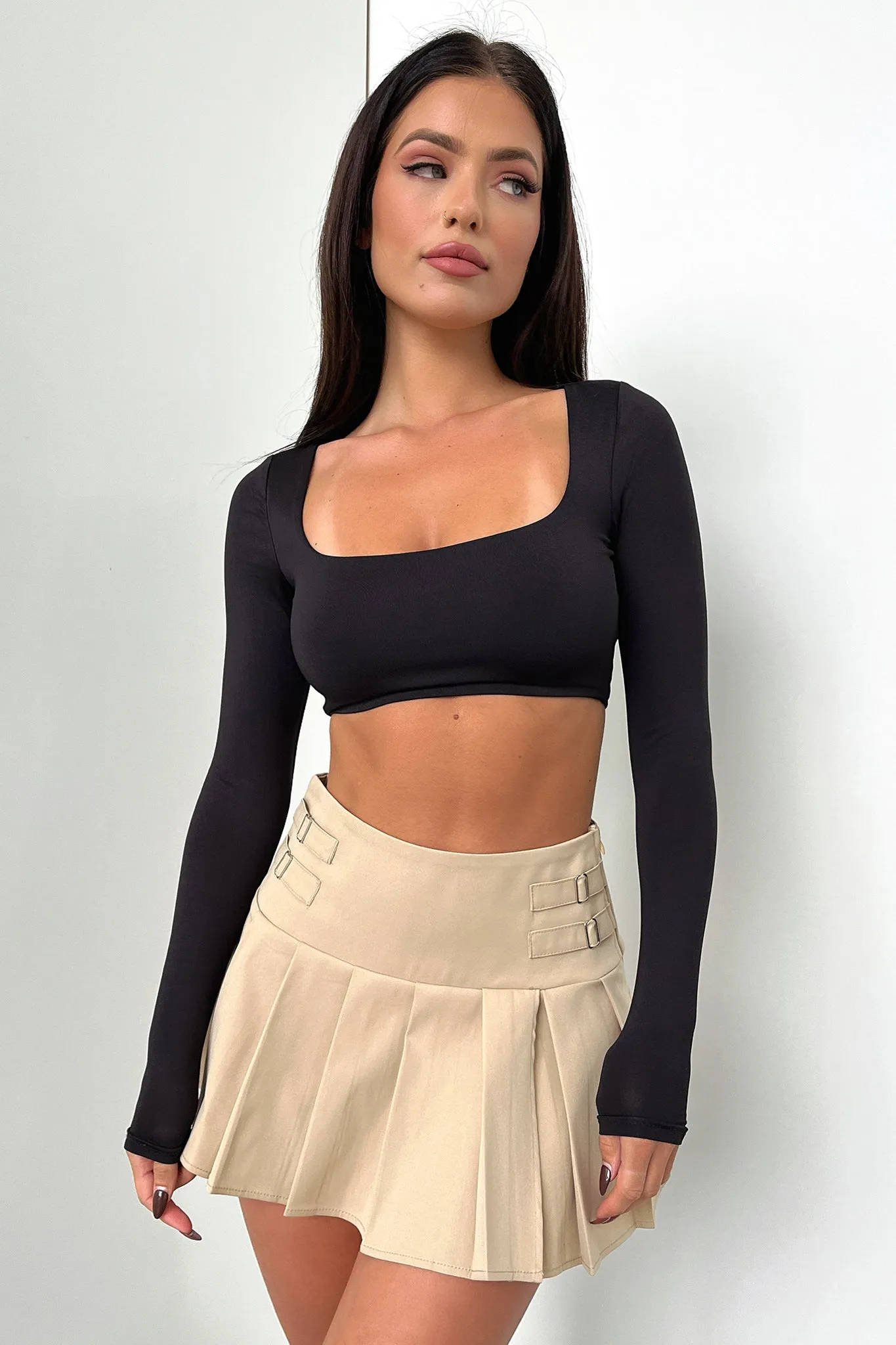 Floor Length Keedan Skirt - Beige