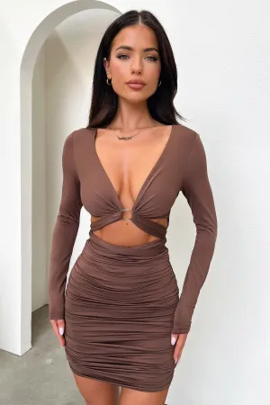 Tall Cut Style Fresh Laverna Dress - Brown