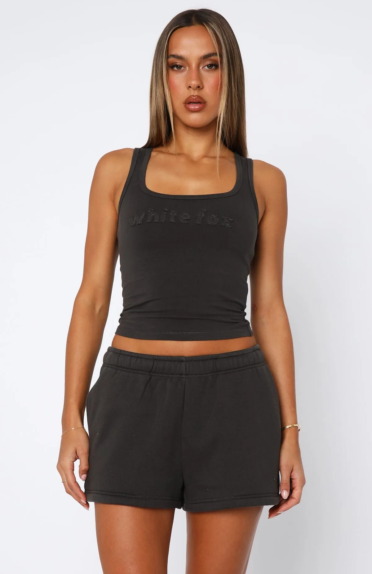 From The Archives Lexi Lounge Shorts Charcoal Long Wear