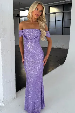 Leather Soft Nara Maxi Dress - Lilac