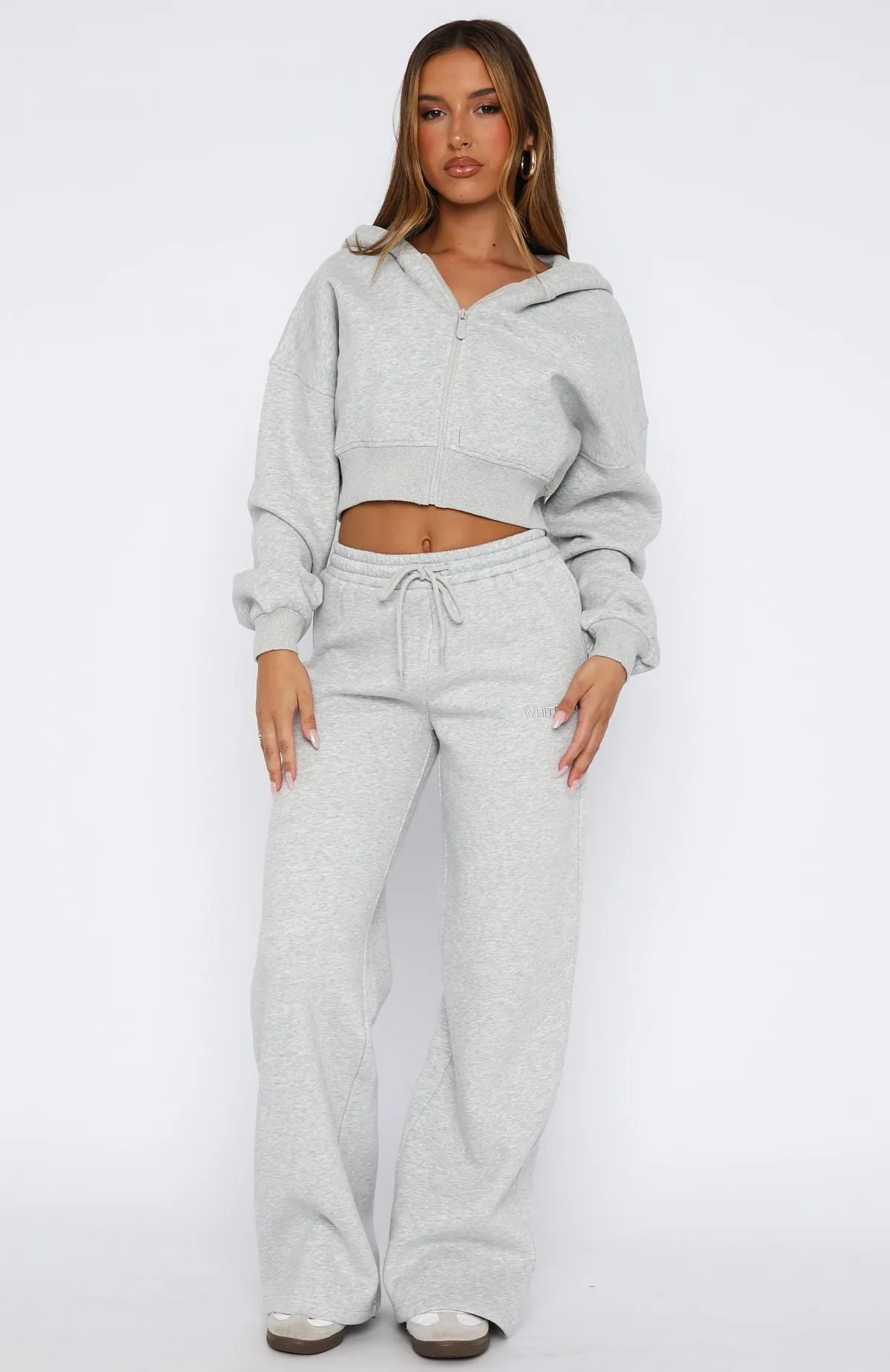 Functional Fit Stay Lifted Wide Leg Sweatpants Dark Grey Marle