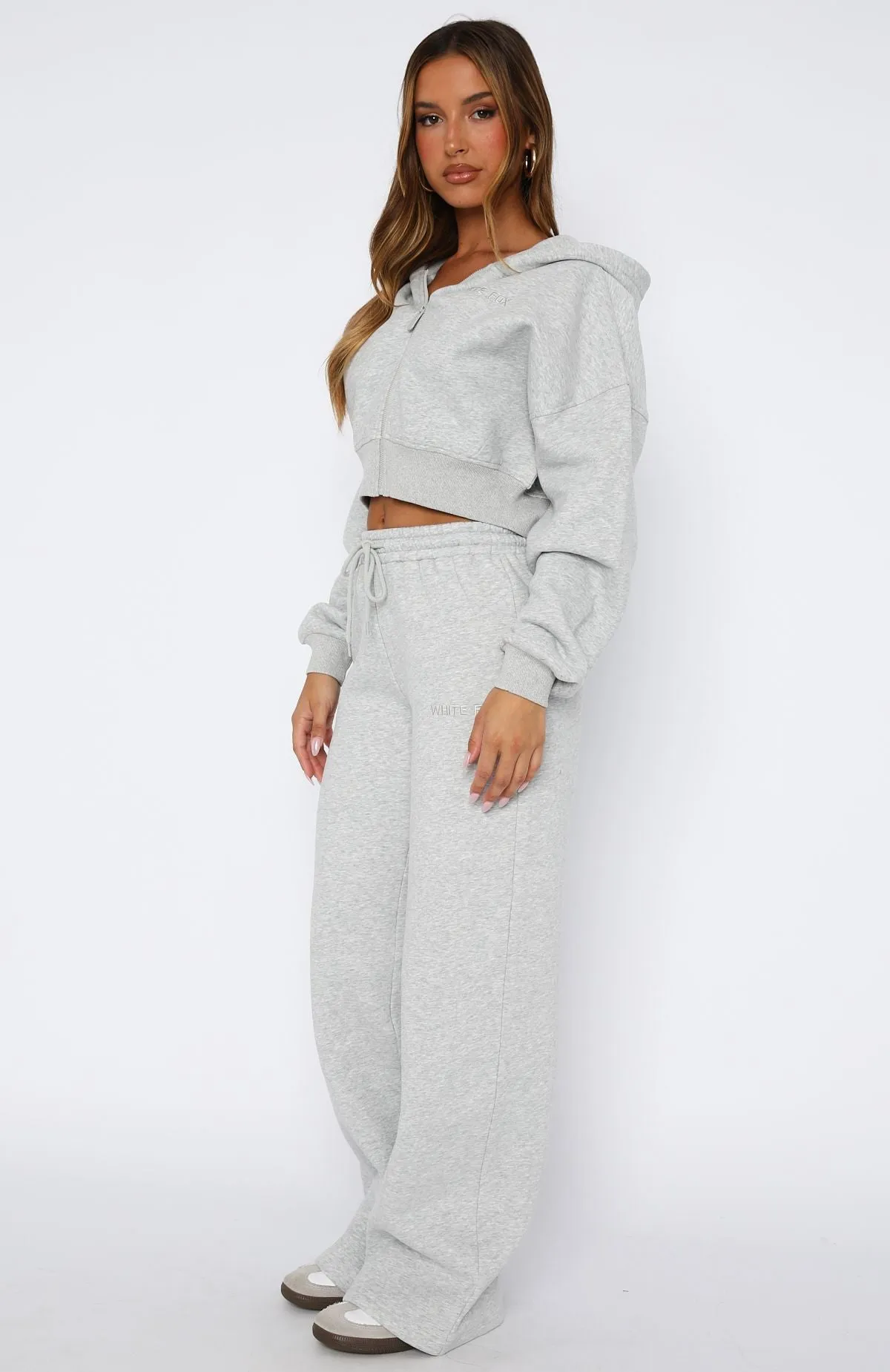 Functional Fit Stay Lifted Wide Leg Sweatpants Dark Grey Marle