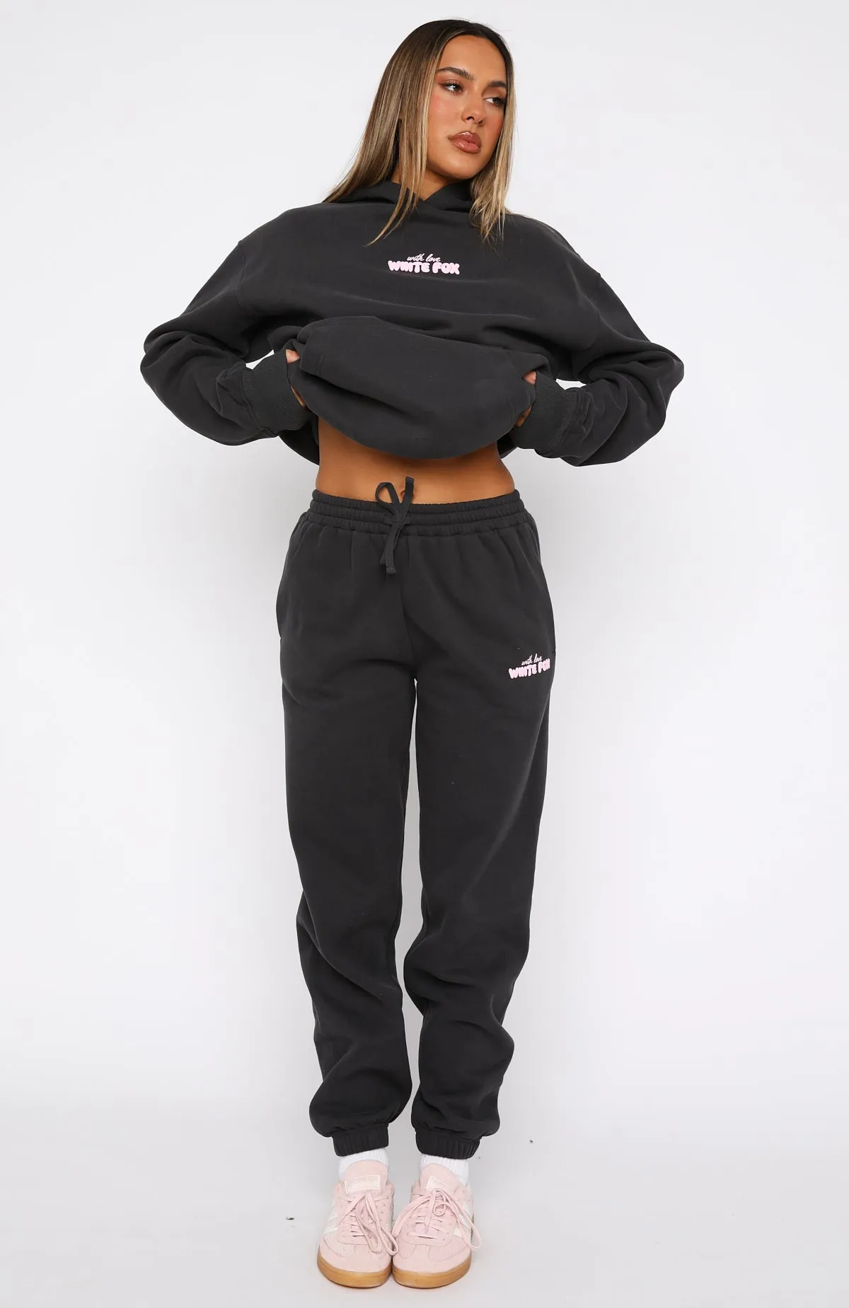 Functional Style With Love In The Moment Sweatpants Charcoal