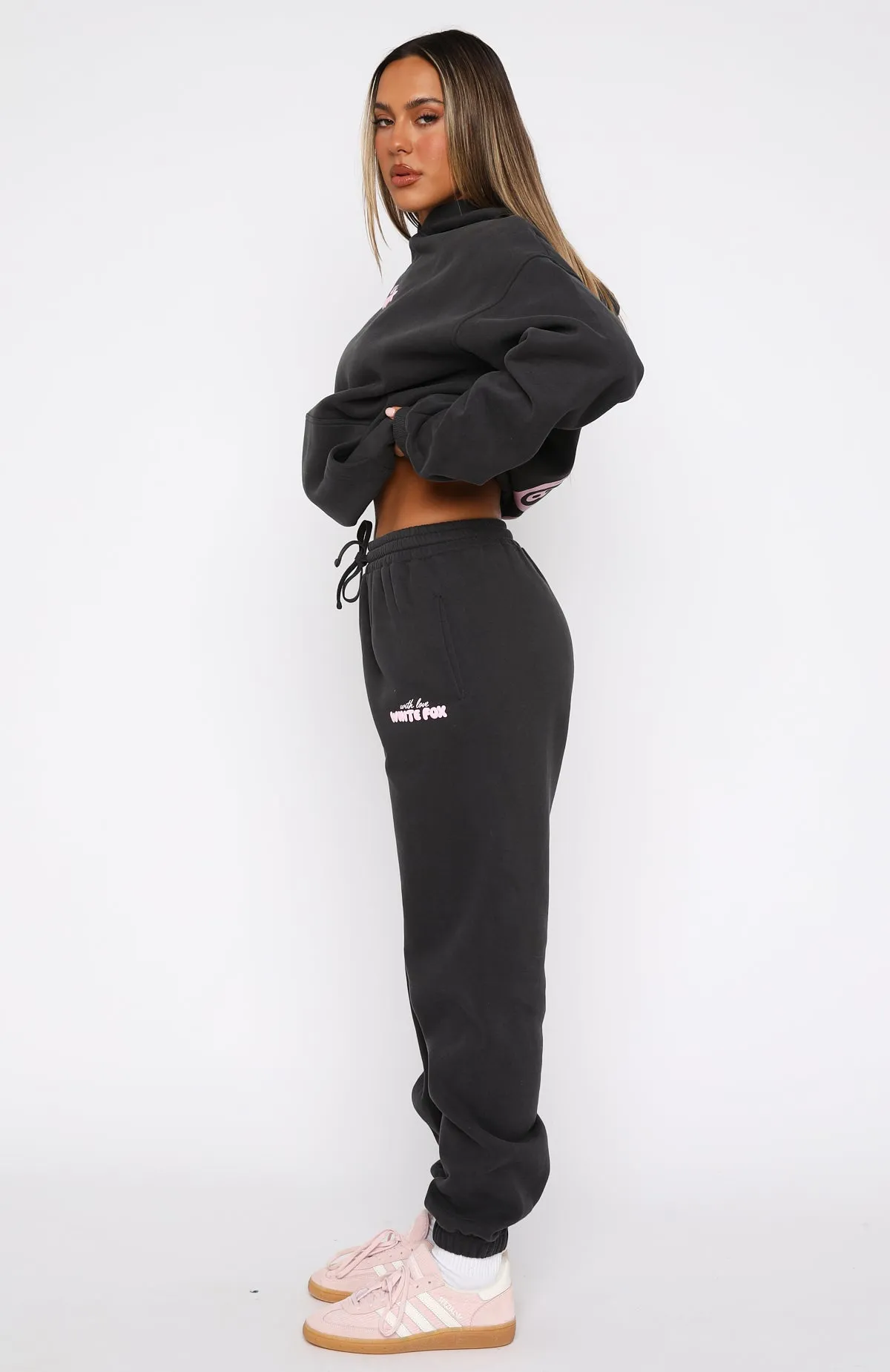 Functional Style With Love In The Moment Sweatpants Charcoal