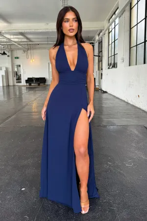 Elenor Maxi Dress - Navy Sand Beige