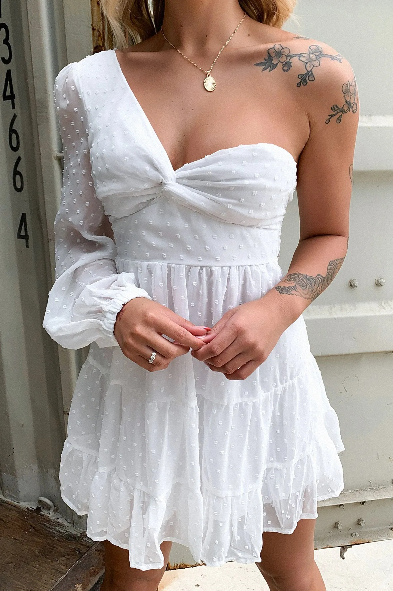 Georgia Dress - White Weekend Trip