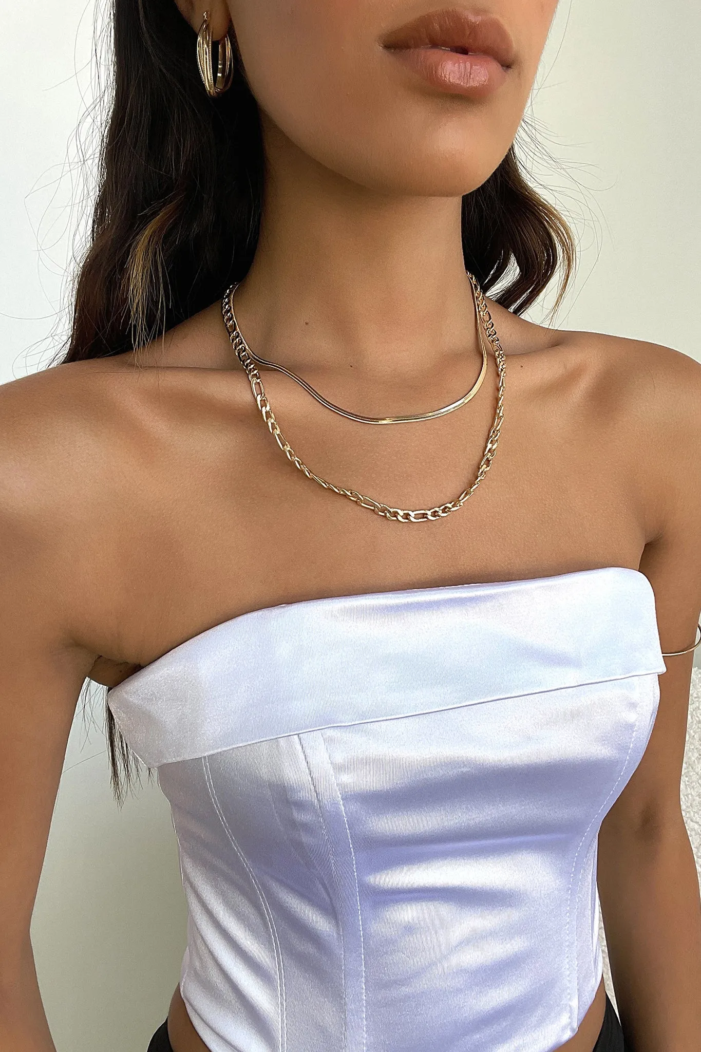 Izy Layered Necklace 2 Pack - Gold Classic ear cuffs