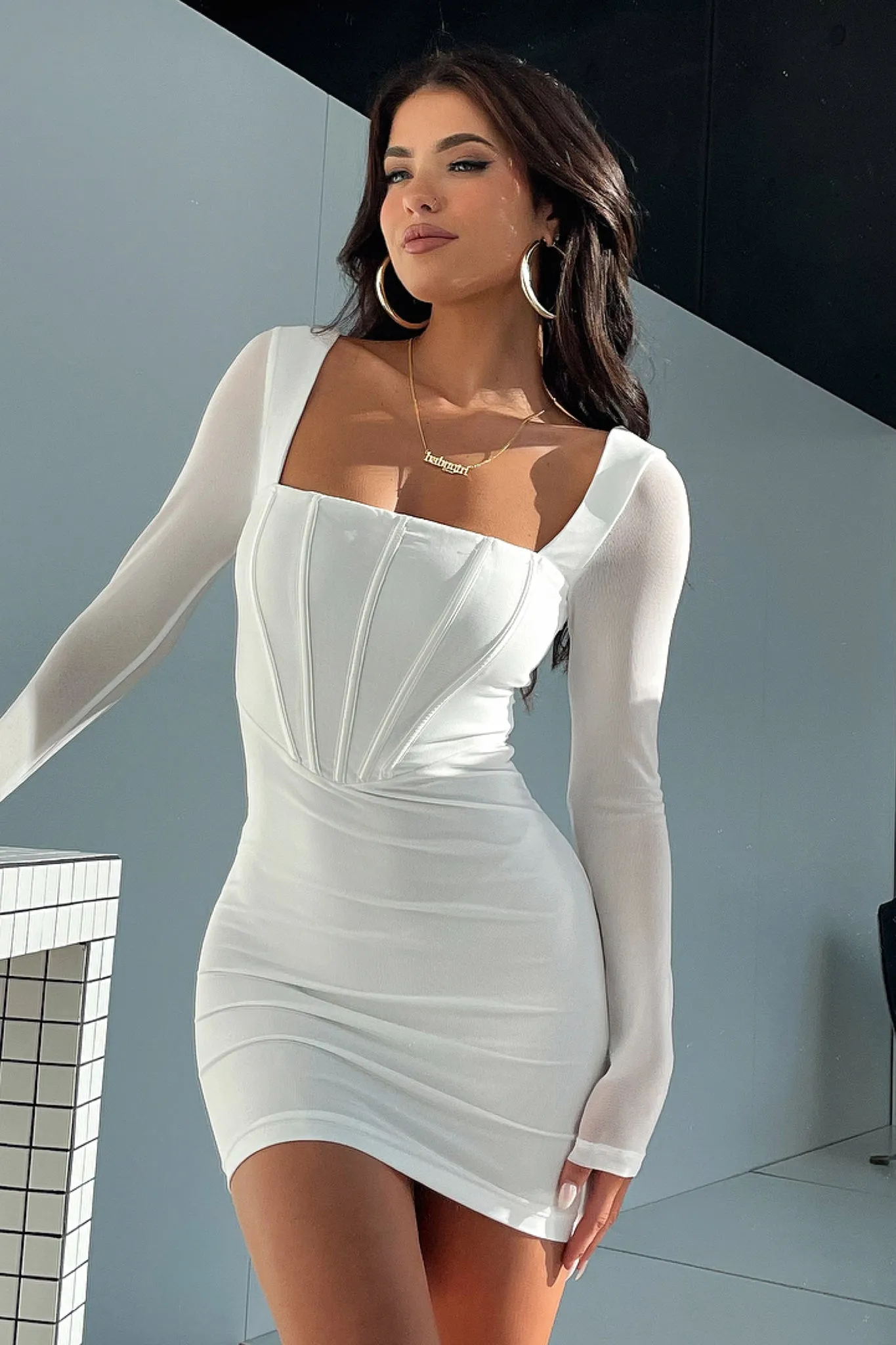 Gilmore Dress - White Sunlit Glam