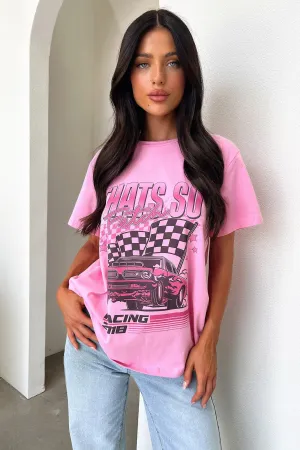 City Lifestyle Street-style fashion top Pitstop Oversized Tee - Pink