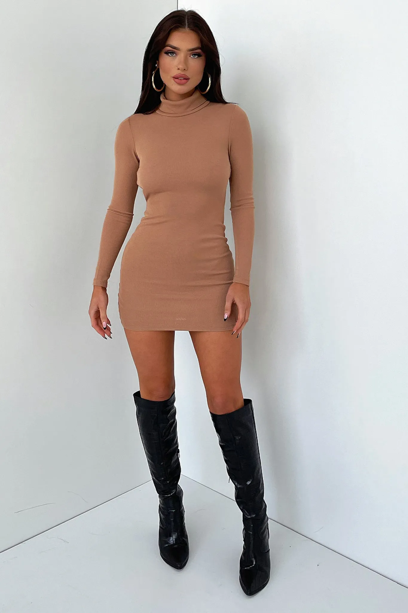Glow Trend Prism Dress - Brown