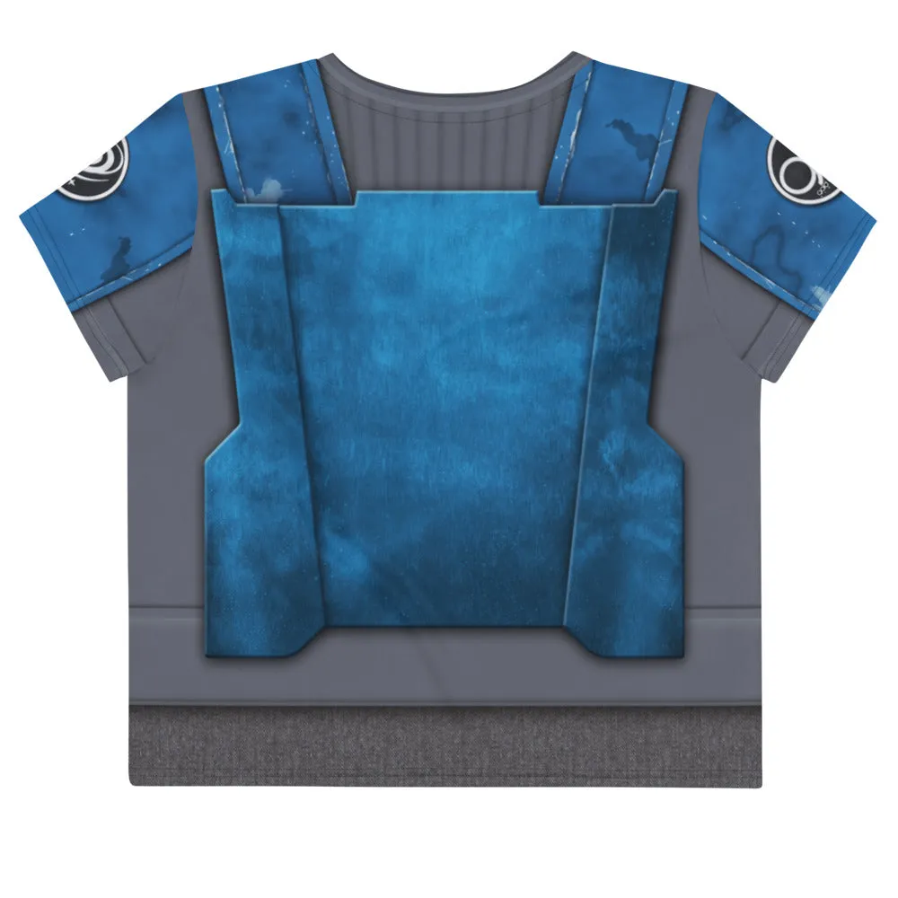 Good vibration isolation Nighthawk Blue Loose Crop Top