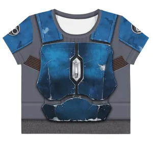 Adjustable Nighthawk Blue Loose Crop Top