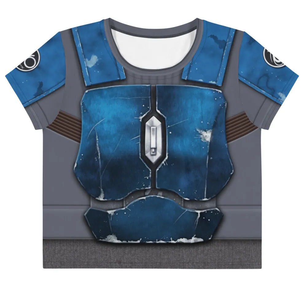 Adjustable Nighthawk Blue Loose Crop Top