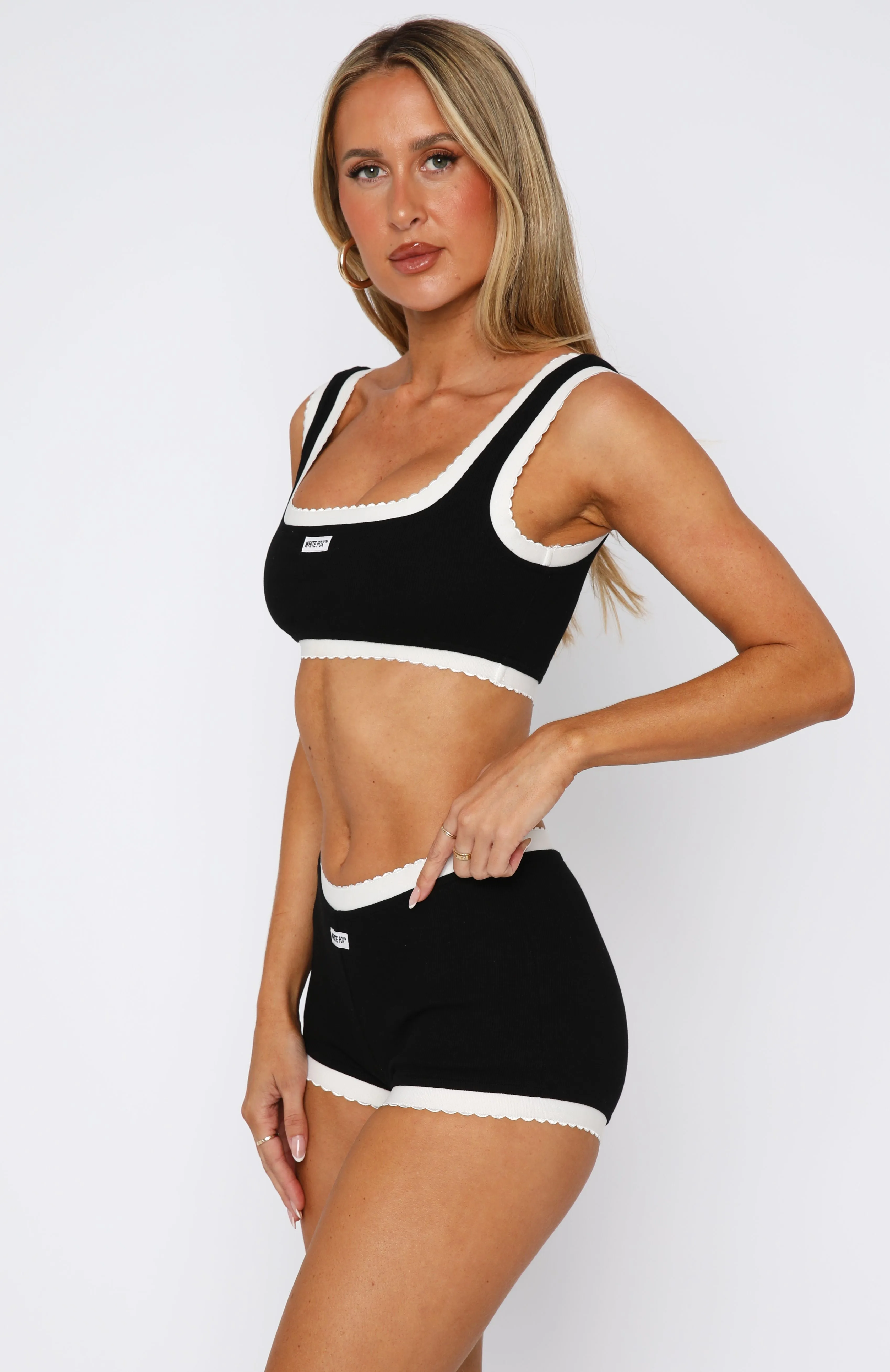 Got Carried Away Booty Shorts Black Non-irritating seams