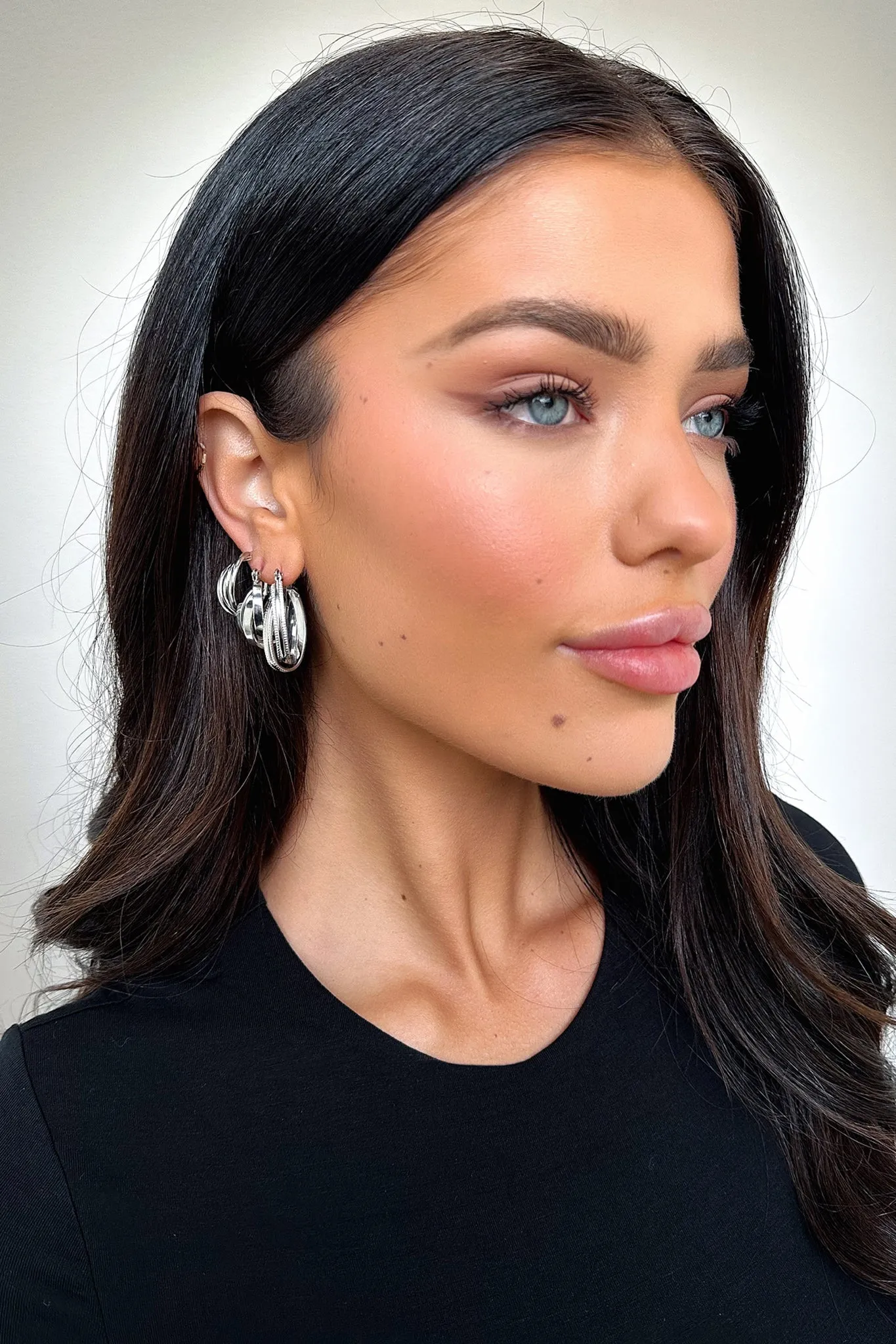 Tyra Earrings 3 Pack - Silver Stunning stone earrings