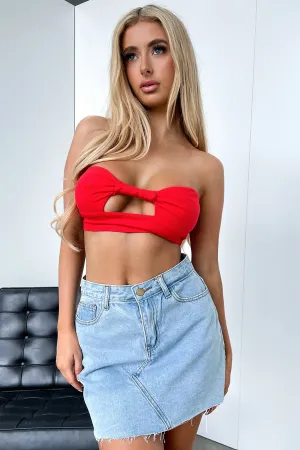 Havana Denim Skirt - Blue Denim Comfortable Wear literary youth