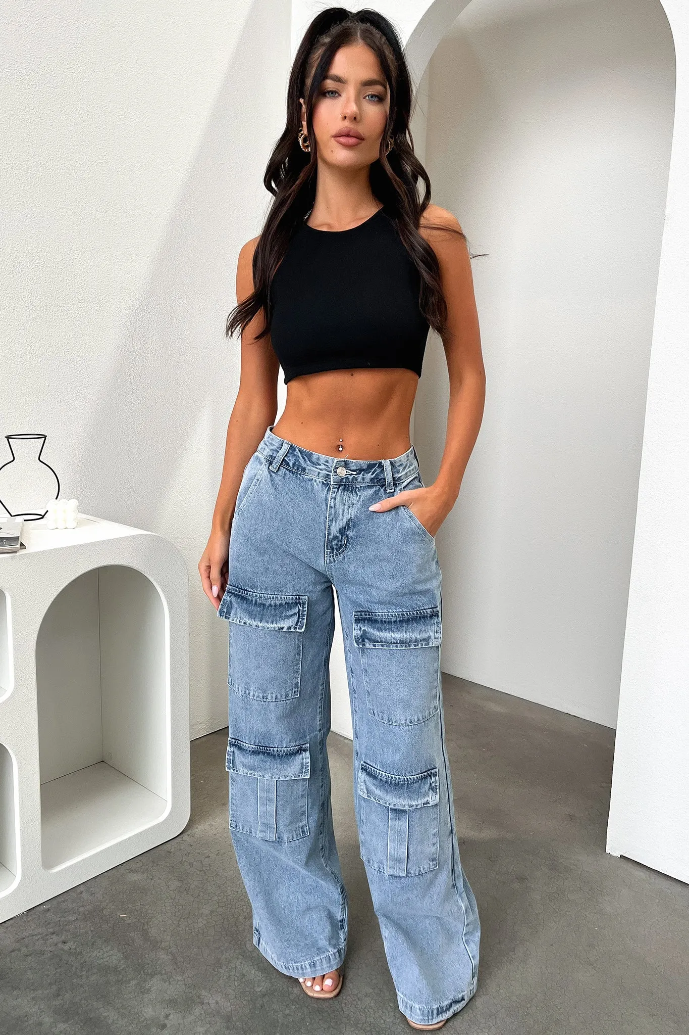 Heat Control Adelina Crop - Black