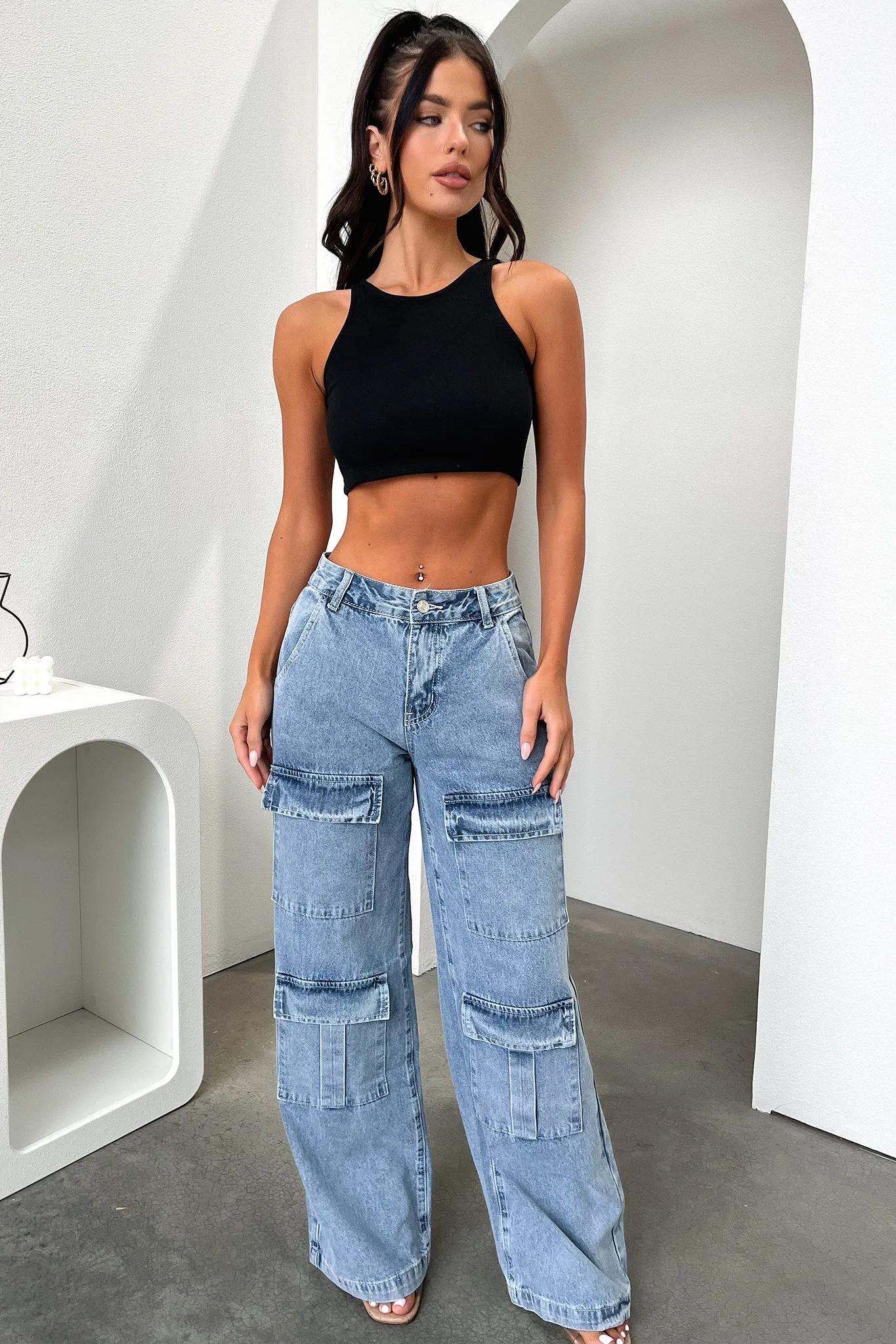 Heat Control Adelina Crop - Black