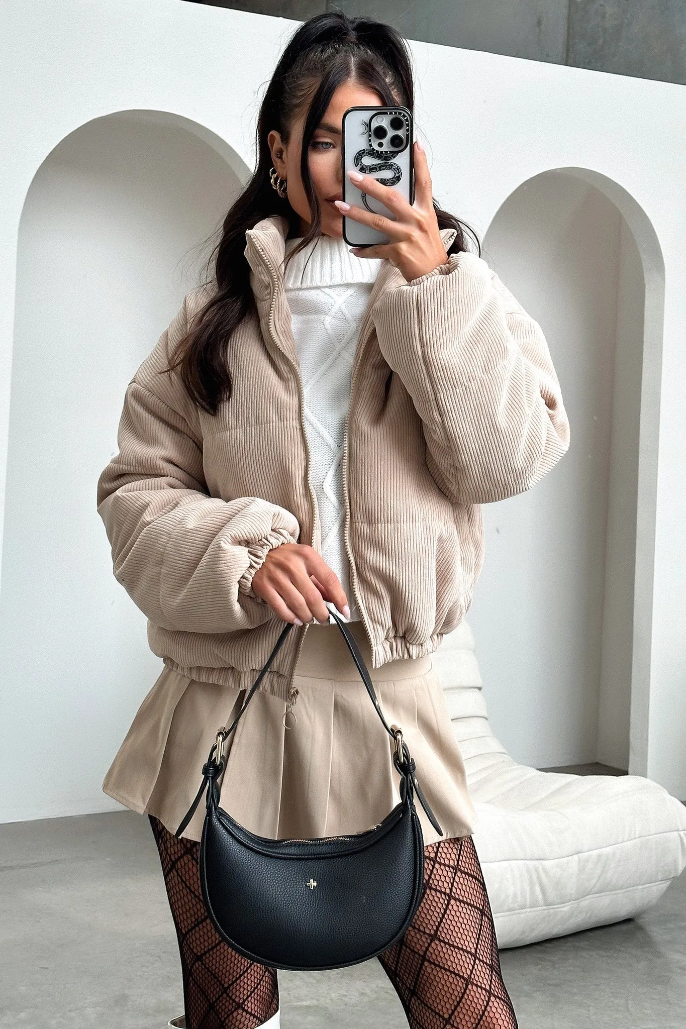 Henry Jacket - Beige Waterproof Seams