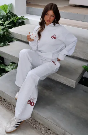 Feel The Love Wide Leg Sweatpants Grey Marle Smooth Finish