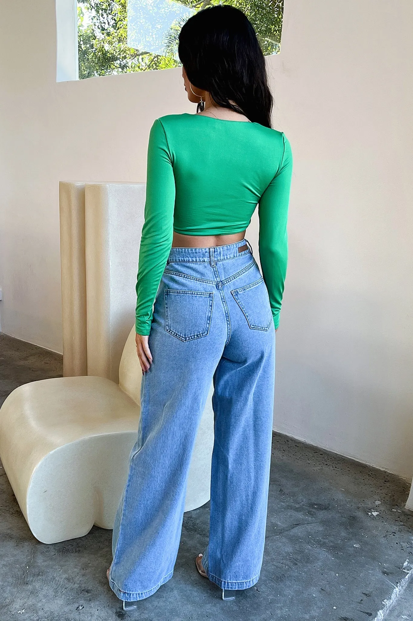 High fatigue alloy Victoria Long Sleeve Crop - Green