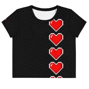 Loaded Hearts Loose Crop Top Color - coordinated