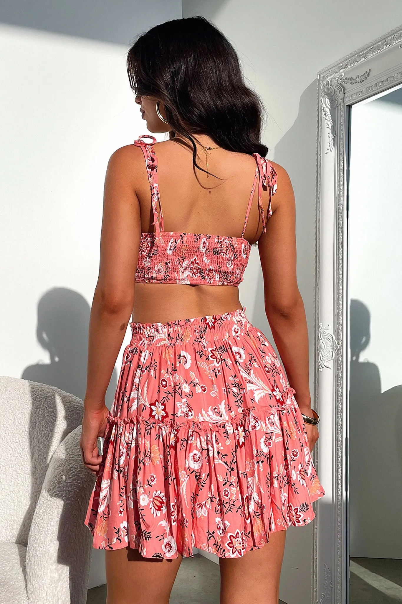 High power Kimmio Crop - Pink Floral