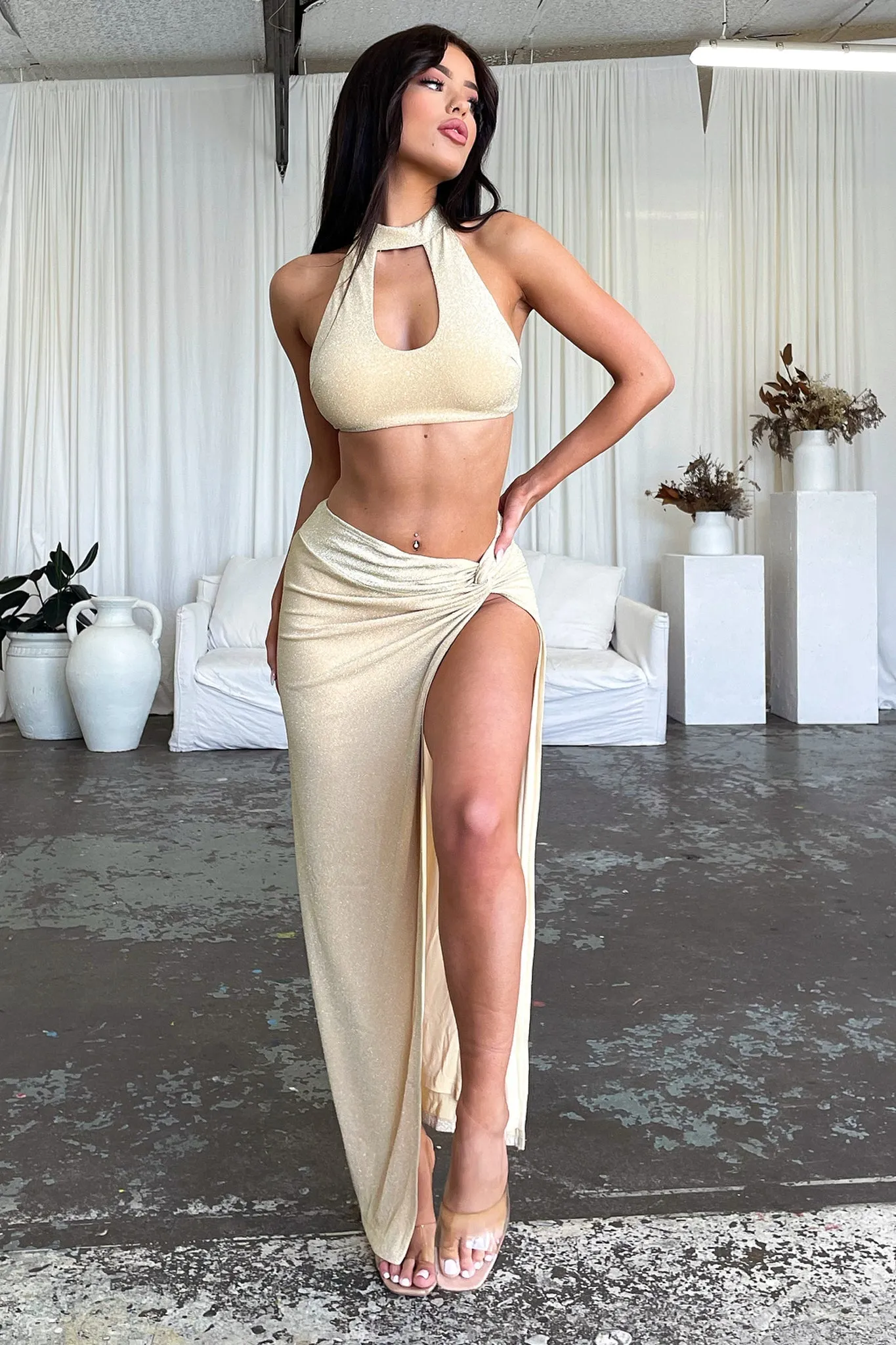 High Stability Winx Crop - Gold Glitter