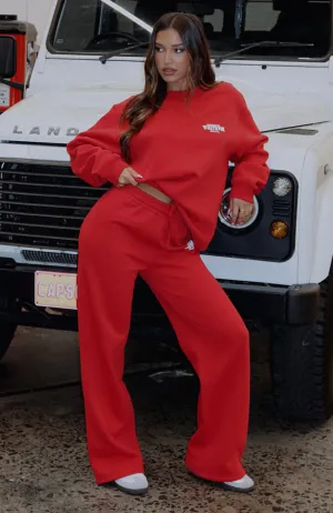 Capsule 9 Rodeo Crew Wide Leg Sweatpants Red Heat Control Core Movement
