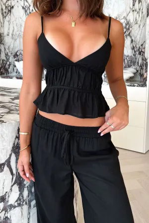 Holland Top - Black Water Resistant Active Wear