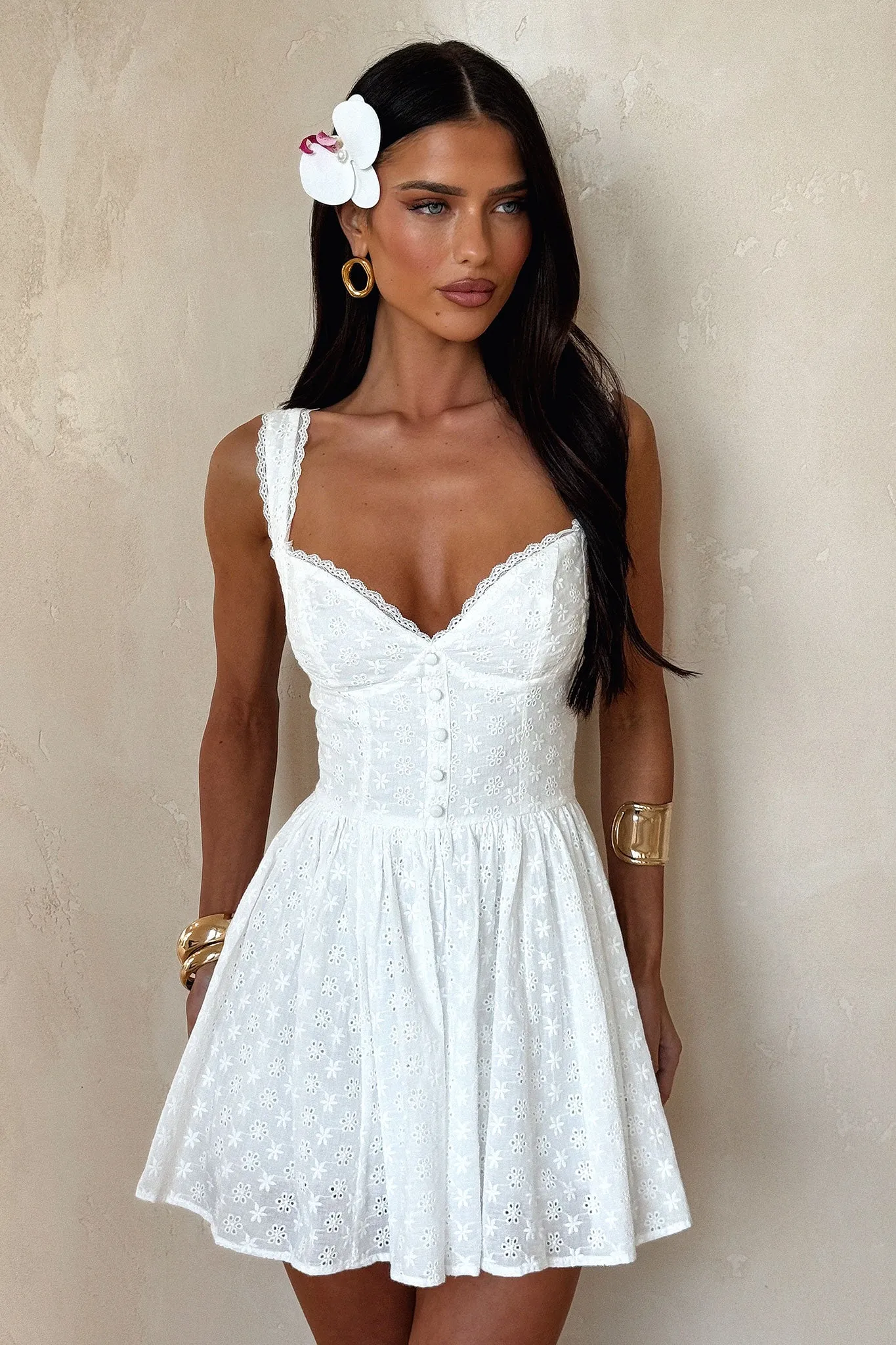 Hot Chic Skyla Mini Dress - White