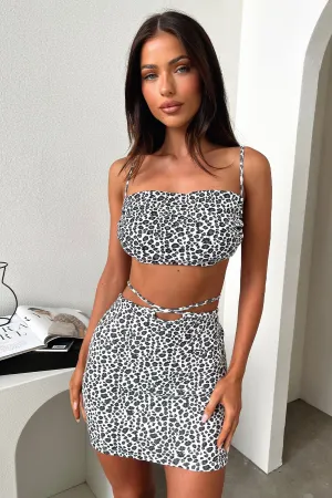 Layer Flexible Hovey Crop - Black/White Cheetah