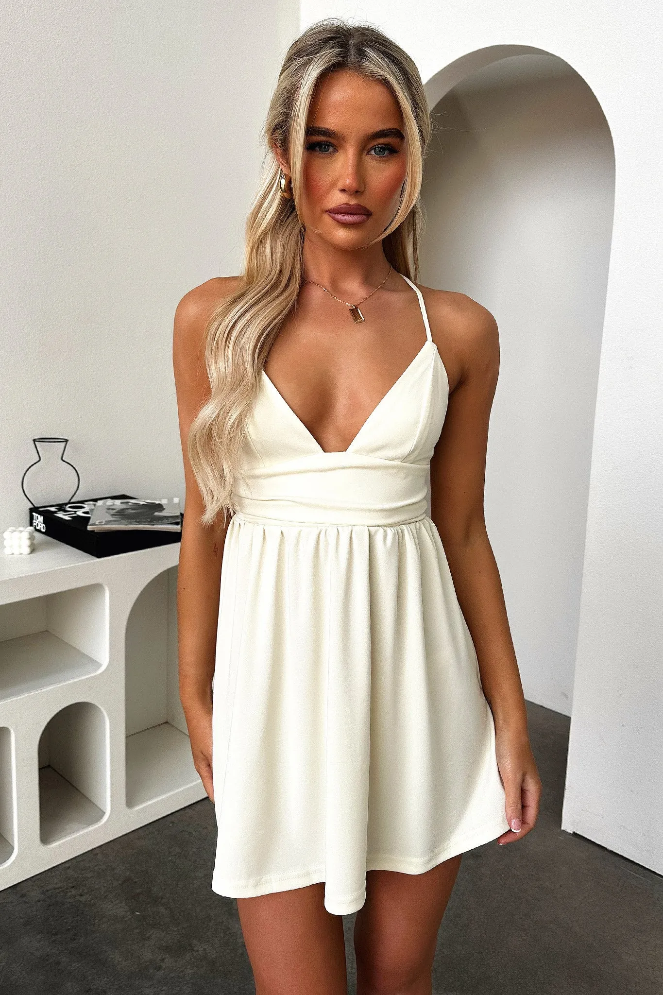 Stylish short formal dress Hyland Dress - Yellow