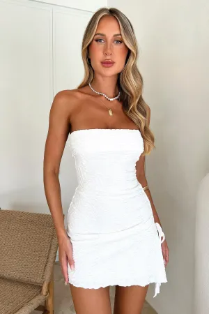 Trend Beat Feminine short dress Shari Strapless Mini Dress - White