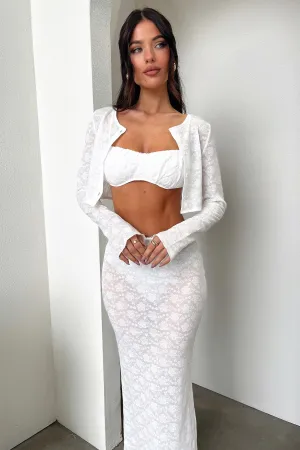 Renoir Maxi Skirt - White Gentle Wear