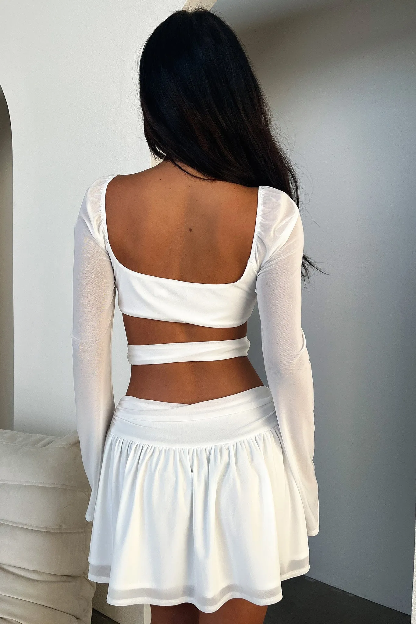 Ileana Dress - White Chic Kiss